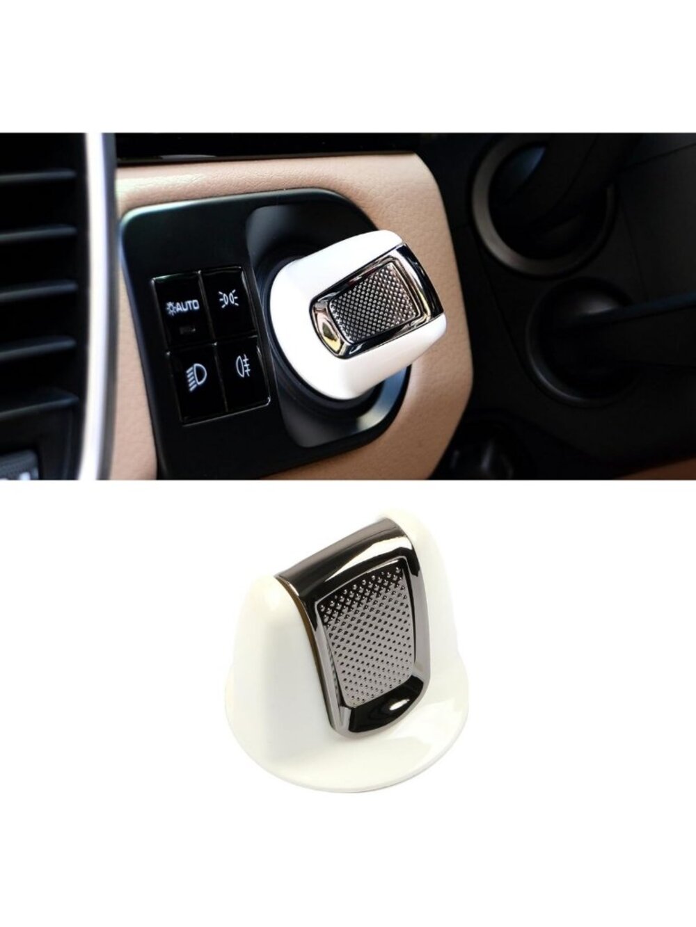Car Engine Start Stop Button Cover for Cayenne & Panamera 2017-2023 - White